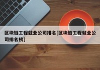 区块链工程就业公司排名[区块链工程就业公司排名榜]