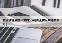 做区块链底层开发的公司[真正做区块链的公司]